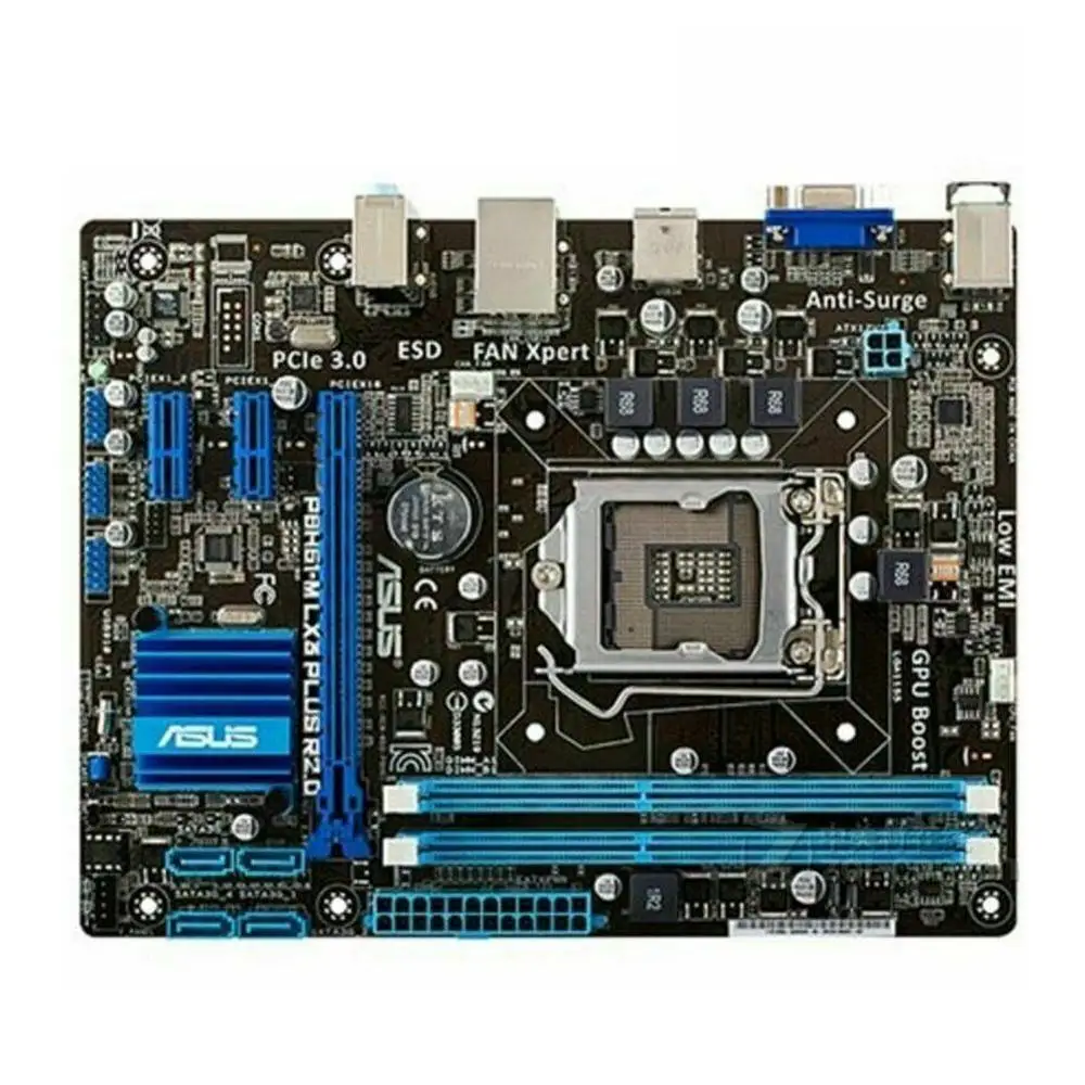 Оригинальная настольная материнская плата H61 Socket LGA 1155 i3 i5 i7 DDR3 16 ГБ uATX UEFI