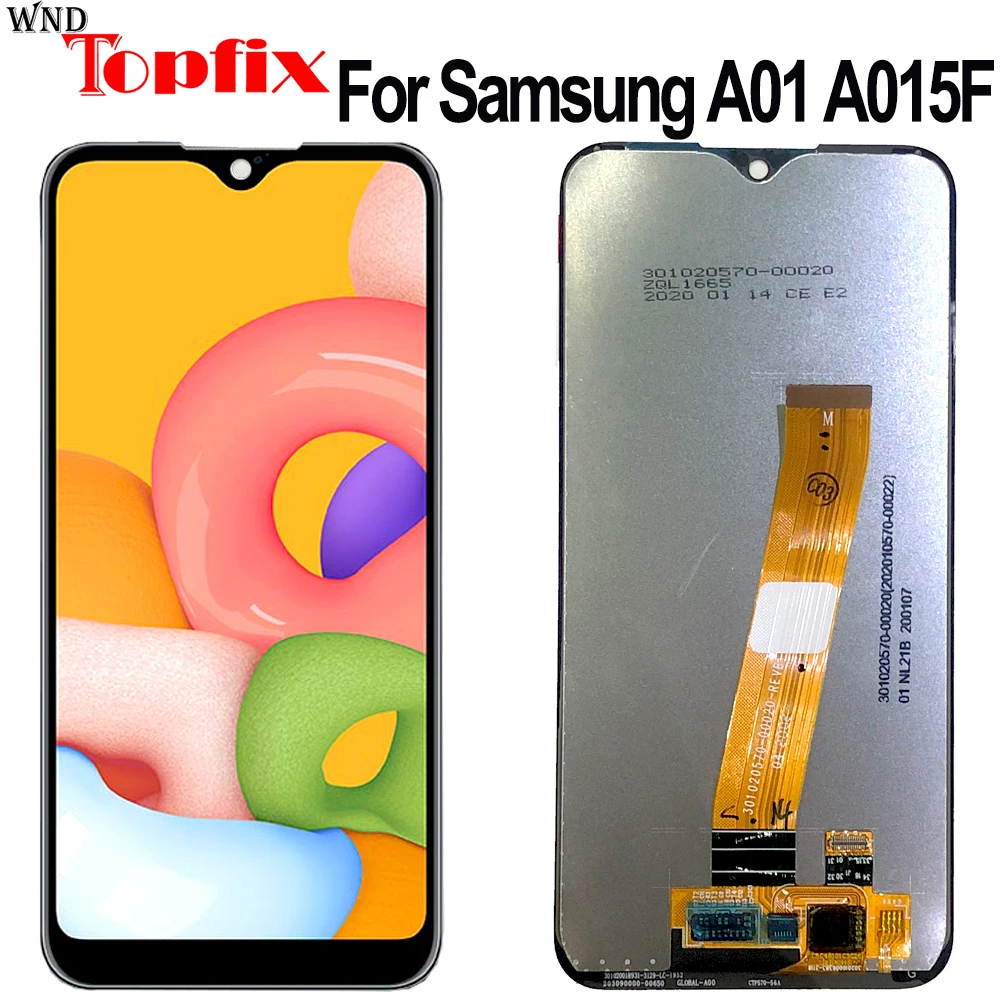

ЖК-дисплей 5,7 дюйма для Samsung Galaxy A01, A015F, A015G, A015DS, цифровой преобразователь сенсорного экрана в сборе для Samsung A01, ЖК-дисплей