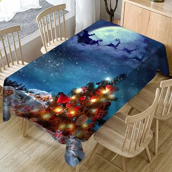 

Christmas Decoration Table Cloth Rectangular Tea Table Cover Dining Home Decor accessories for home tablecloth decor скатерть