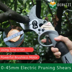 Tesouras de poda elétricas 36v ramos de lítio tesoura 0 45mm eficiente árvore de fruto bonsai poda ramos de árvore elétrica cortador