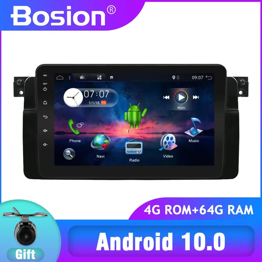 Автомобильный DVD-плеер Bosion PX6 4G + 64GROM 8 дюймов 1Din для BMW E46 318 325 320 gps DAB M3 3 серии с