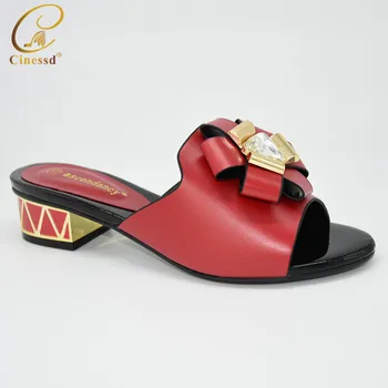 

New Arrival Red Slip on High Heel Women Pumps African Shoe for Parties Wedding Sexy Pumps for Women African Ladies Party Shoes