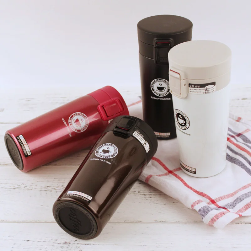 

Leakproof Thermos Cup Stainless Steel Business Car Termos Water Bottle Vacuum Flasks Coffe Tea Thermoses with Tea Leaf 380ML