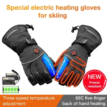 

Ski Gloves Heated Gloves Waterproof Fleece Thermal Heated Gloves Ski Bike Motorcycle Mittens for Men and Women