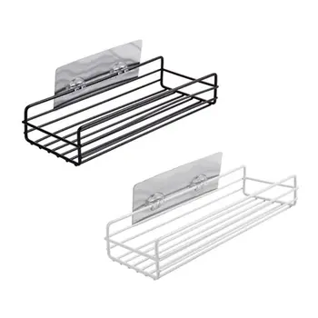 

Iron Bathroom Shower Shampoo Shelf Storage Rack Kitchen Organizer Basket Free Punching Supplies