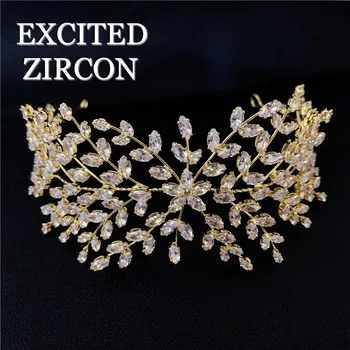 

Bridal fashion hair flower hair accessories zircon crystal rhinestones elegant and exquisite luxury headdress ladies wedding