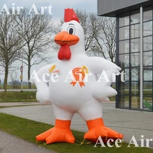 Пользовательские гигантский белый надувной петух шарик в виде курочки для фермы/наружной рекламы украшения