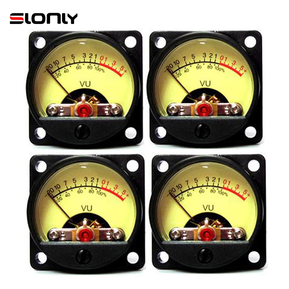4 Pz Tr-35 Ad Alta Precisione Vu Meter Level Db Meter Amplificatore Pre-Level Level Meter Altoparlante Misuratore Di Potenza Testa Con Retroilluminazi