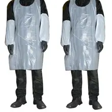 

50% Hot Sale 100Pcs Plastic Disposable Tattoo Aprons Non Toxices Hygienic Cleaning Supplies