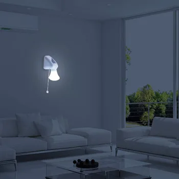 

White Night Light Stickup Adhesive Bulb Wireless Cabinet Wall Night Battery Operated Portable Wardrobe Bedroom Lamp