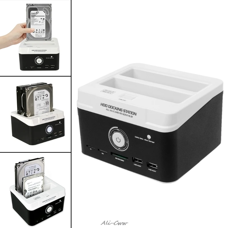  Multi-función USB 30 disco duro externo HDD estación de acoplamiento lector de tarjeta 25 