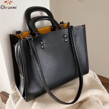 

DORANMI Classic Casual Totes Women's Bags Handbag 2020 Luxury Brand Designed Shoulder Bag Large Capacity PU Leather Totes BG402