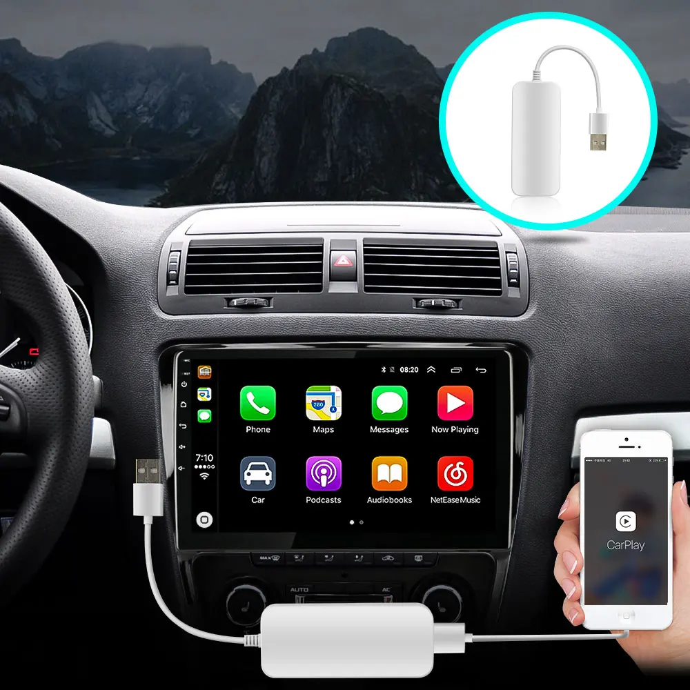 Ekiy Smart Car Link Dongle USB Portable Apple Carplay Box For Android Car Multimedia Player AutoRadio GPS Navigation