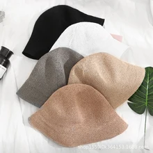 Женские вязаные головные уборы из хлопка и льна, Харадзюку, шляпа для рыбалки, уличная Панама, хип-хоп кепка, мужская летняя Рыбацкая шляпа для женщин