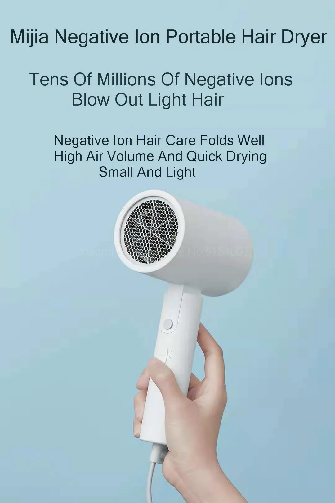 Xiaomi mijia отрицательная ионная электрическая фен для волос портативный Xiomi анион скорость горячей и холодной ветряной энергии бытовой сделать фен для волос
