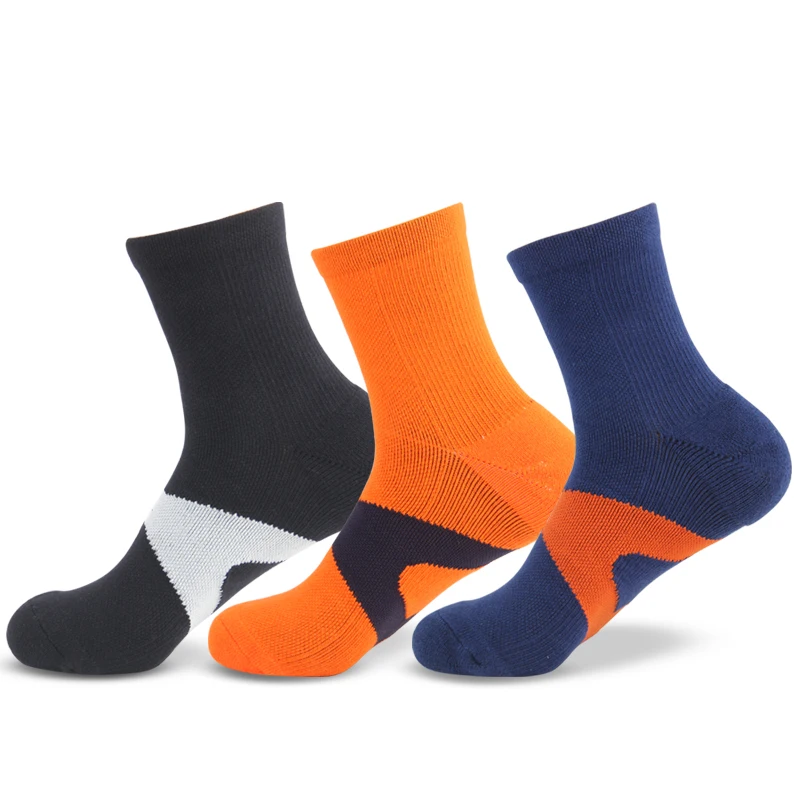 3 pairs 3 пар/лот, мужские Компрессионные носки, мужские впитывающие пот дезодоранты, баскетбольные носки, спортивные носки унисекс для альпинизма - Цвет: 3 pairs