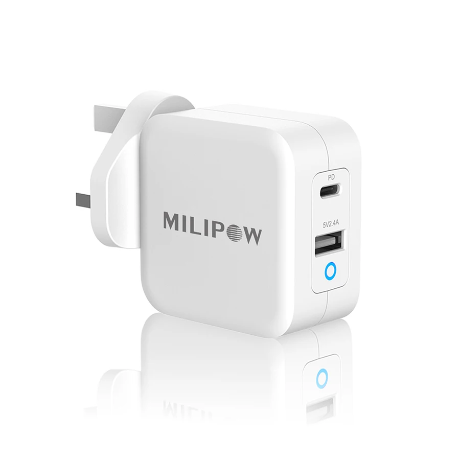Двойное зарядное устройство с USB A PD 65W GaN быстрая зарядка для Apple MacBook Pro/Air iPad Pro iPhone