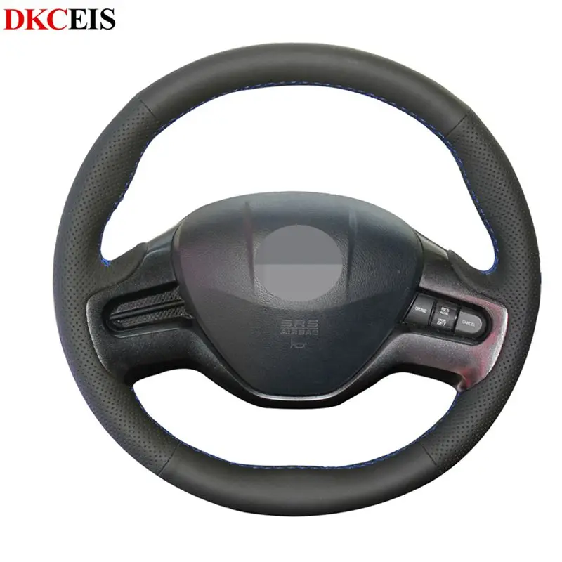Рукоделие своими руками Черная мягкая искусственная кожа PU для Honda Civic 8 2006-2008