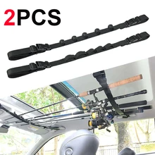 Car Mounted Storage Rack Fishing Rod Gear Holder Vehicle Fishing Rod Rack Holder Strap Car Organizer Belt Carrier for SUV Van