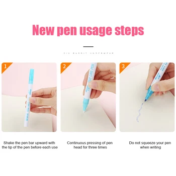 

8 Colors/Set Gift Card Writing Drawing Pens Double Line Outline Pen Stationery UND Sale