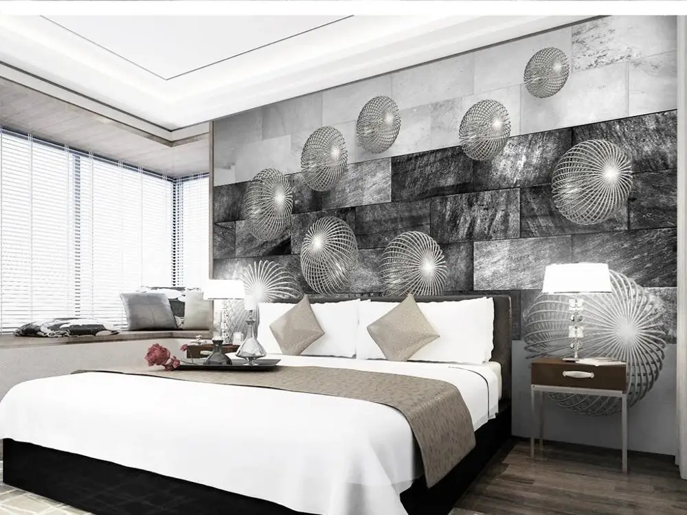 

TV back wall decor deep 5D embossedCustom large mural 3D wallpaper Personalized creative 3D space expand sphere living room