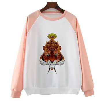 

King Of The Forest Tiger Fashion Long Sleeve Hoody Women Clothing Gothic Hip Hop Funny Hoodie Free Shipping