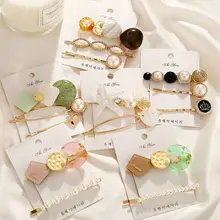 ZHOUYANG жемчужная заколка-зажим для женщин INS Celebrity креативные ретро аксессуары для волос акрил модные украшения KAF183 удивительная цена