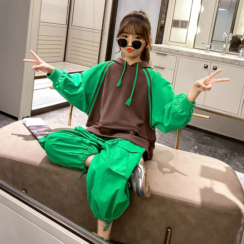 

Kids Tracksuit for Girls' Clothing Sets 2020 Spring Big Girls Clothes 2pcs Outfit Suit Children Autumn Clothing 6 8 10 12 Year