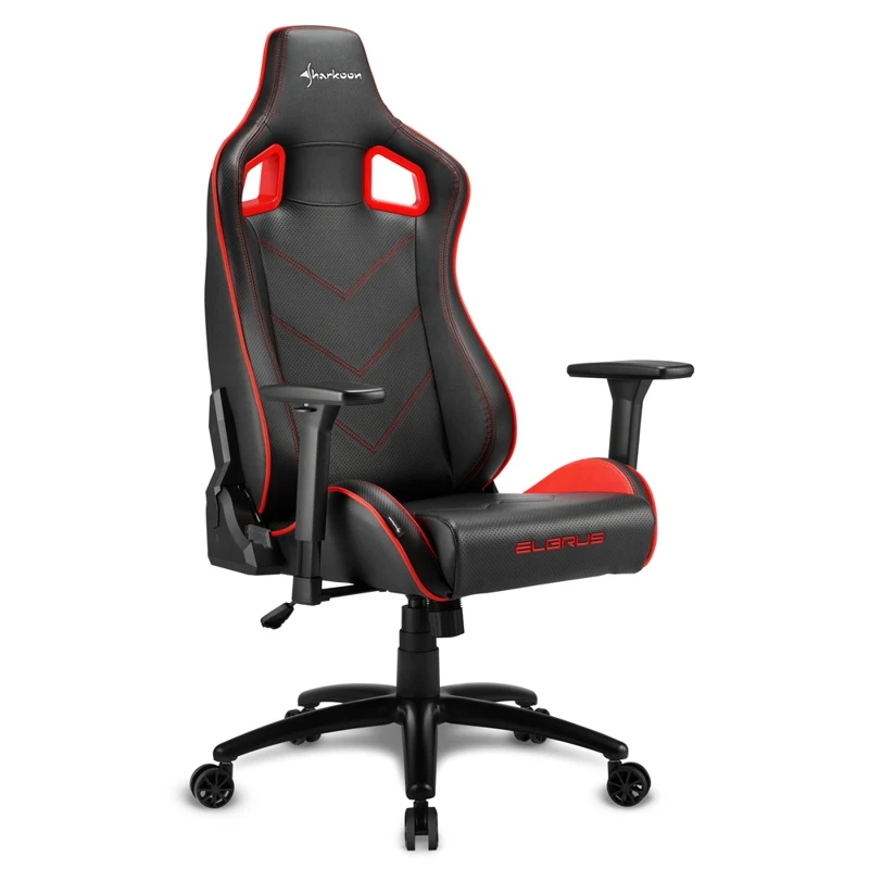 Игровое кресло Sharkoon Elbrus 2 компьютерное, до 120 кг, кожа PU/PVC, металл