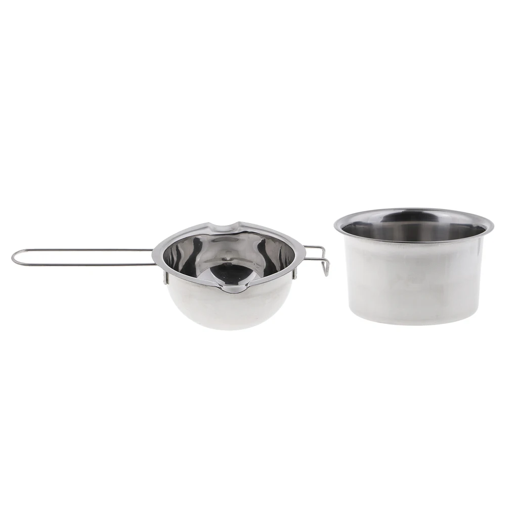 2pcs Stainless Steel Wax Melting Pot Double Boiler For DIY Scented Candles