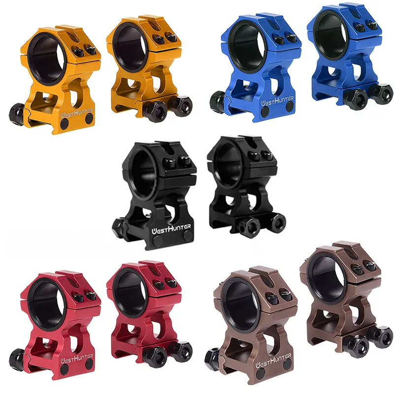 WESTHUNTER Universal Tactical Rifle Scope Mounts 25.4MM/30MM Dual Rings Full CNC Process Picatinny Rail Optical Sights Mounts