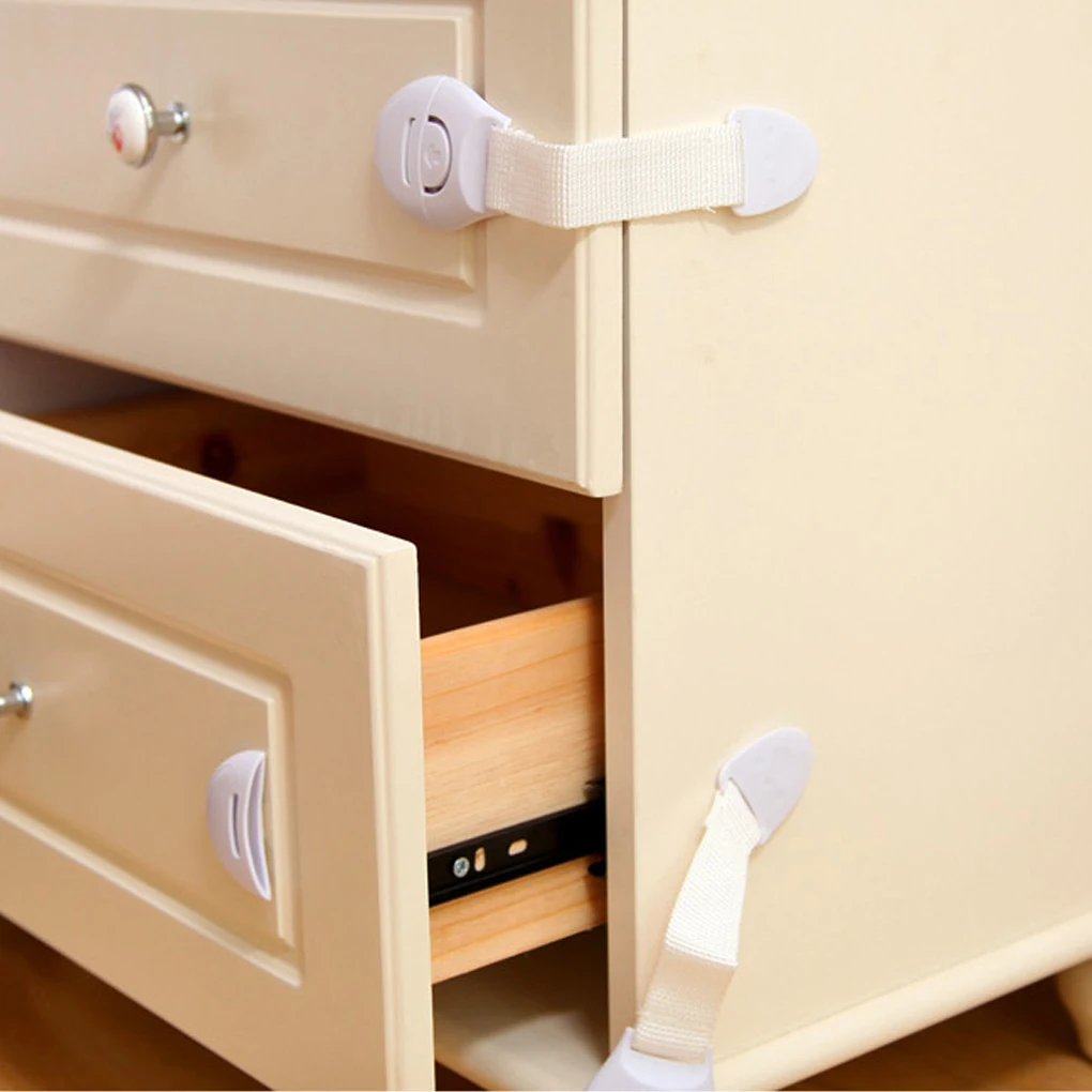 5Pcs/Lot Baby drawer lock multifunctional bend protection lock adjusts length telescopic baby drawer lock cupboard long safety