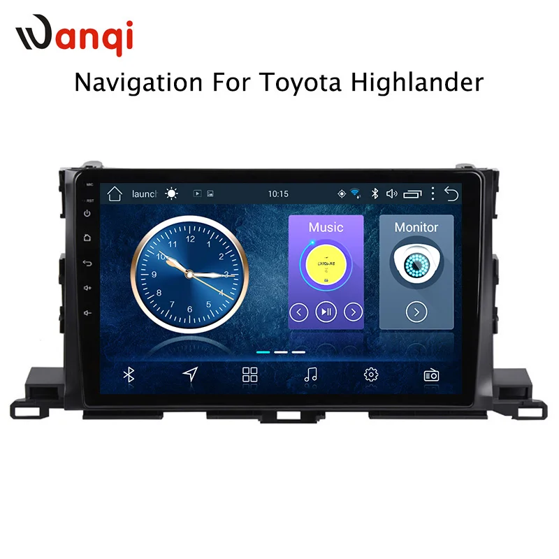 

10.1inch wanqi 8.1 Car GPS Navigation for Toyota highlander 2015-2018 Support Stereo Audio Radio Video Bluetooth