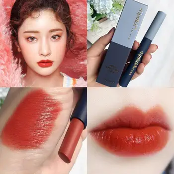 

6 Colors Thin Tube Lipstick Enamel Velvet Non-fading Kit Lip Enamel Makeup Lipstick Cosmetics Long Lipstick Lip Set Lasting V0S8