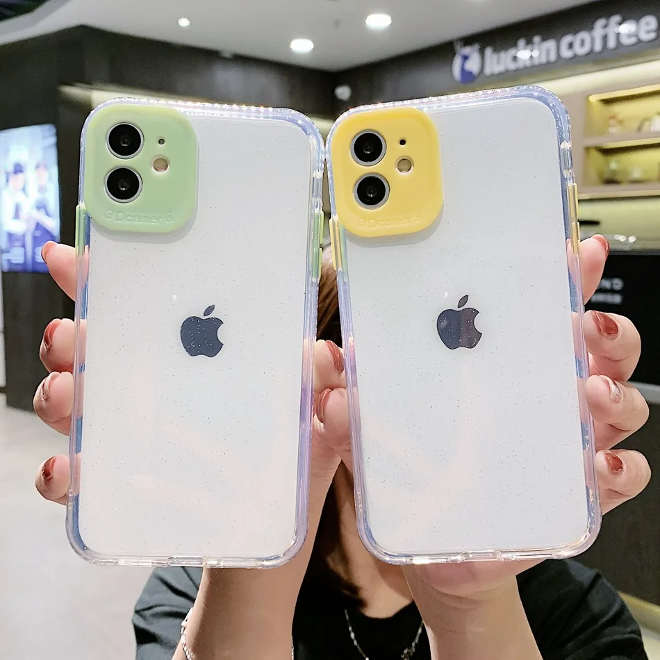 3D зеркальный чехол для камеры iPhone 11 Pro Max силиконовый Блестящий Прозрачный SE 2020 XR XS