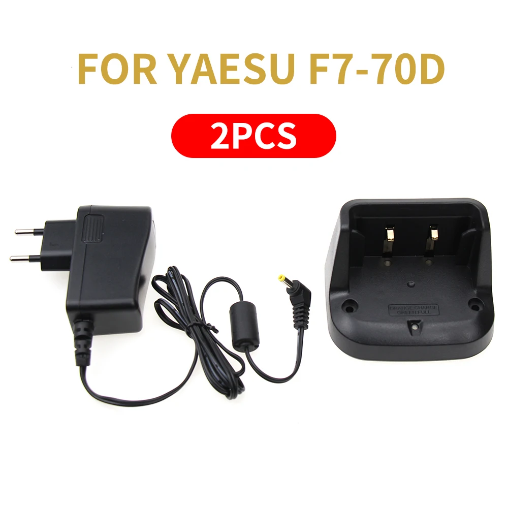 2 Pezzi Sbr-24Li Caricabatterie Walkie-Talkie Per Yaesu Ft-70D, Yaesu Ft-70Dr, Yaesu Ft-70Ds Caricatore Rapido Radio Bidirezionale