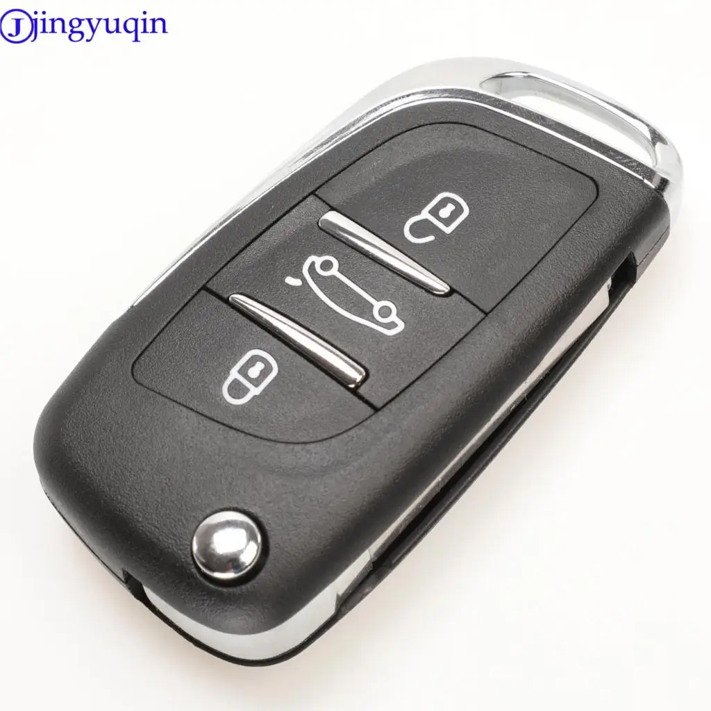 Jingyuqin CE0523 модифицированный откидной Складной Корпус ключа для Peugeot 306 407 807 Partner Remote VA2/HU83 Blade entrip Fob чехол 2/3 кнопка