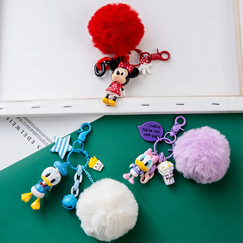 Cartoons Disney Mickey Mouse Minnie Toy Story Stitch Anime Kids Couple Metal Keychain Car Key Accessories Badge Jewelry Gift | Украшения и