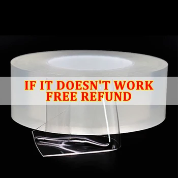 

Tapes Reusable Double-Sided Adhesive Nano 1/2/3/5m Traceless Tape Sticker Washable Adhesive Removable Loop Disks Tie Glue Gadget