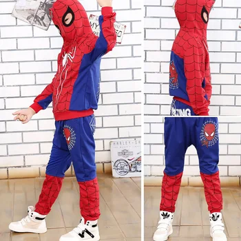 

2020Spiderman Baby Boys Clothing Sets Cotton Sport Suit For Boys Clothes Spring Spider Man Cosplay Costumes KIds Clothes Set BT