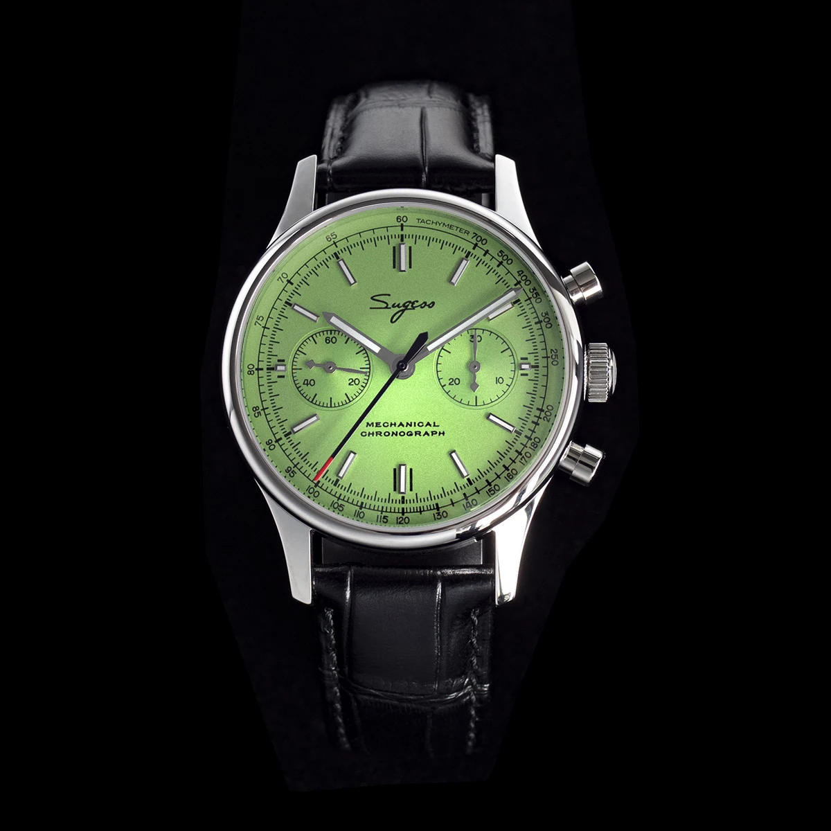 Panda 40 Cronografo Pilota Orologio Da Uomo Air Force Sapphire Colors St1901 Movimento Tianjin Orologi Da Polso Meccanici Orologio Di Moda