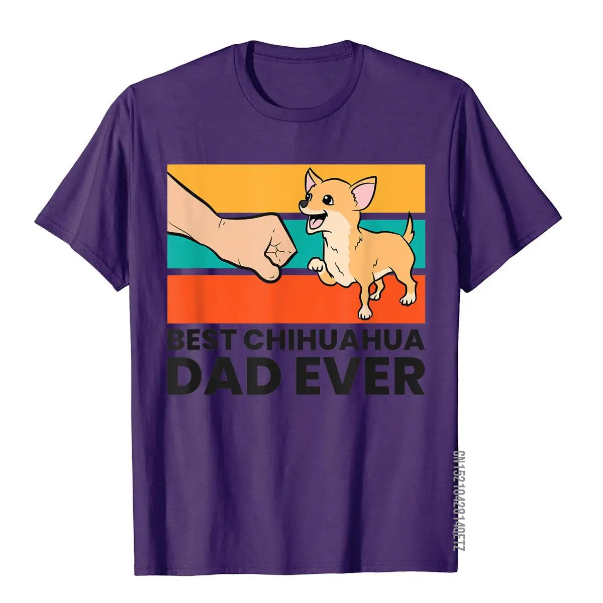 Chihuahua Papa Best Chihuahua Dad Ever T-Shirt__B5672purple