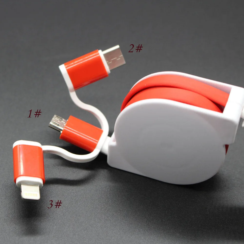 Кабель для передачи данных для мобильного телефона 2/3 в 1 зарядный USB кабель логотип реклама Кастомизация Дешевые Свадебные сувениры Свадебный подарок для друга