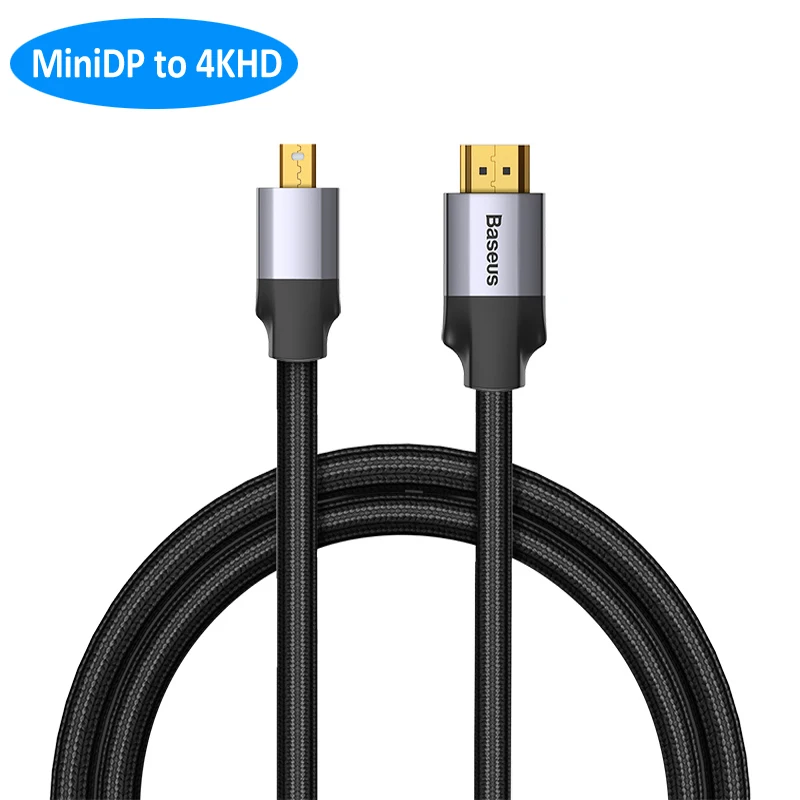 MiniDP to 4KHD Кабель преобразования Baseus 4K HD в DVI HD в VGA MiniDP в 4KHD MiniDP в DP адаптер конвертер видео кабель преобразования - Цвет: MiniDP to 4KHD