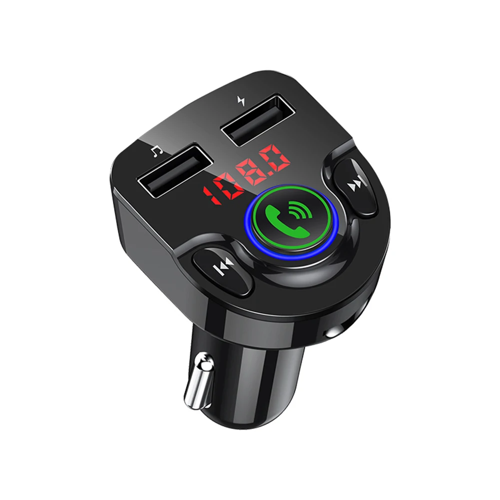G32 Bluetooth MP3-плеер с двойным usb-портом и Bluetooth FM Автомобильный музыкальный плеер с микрофоном - Цвет: Черный