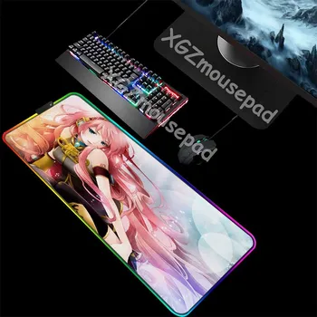 

XGZ Anime Sapphire Necklace Custom Large RGB Gaming Mouse Pad Exquisite Black Lock Edge Computer Desk Mat Speed Rubber Non-slip