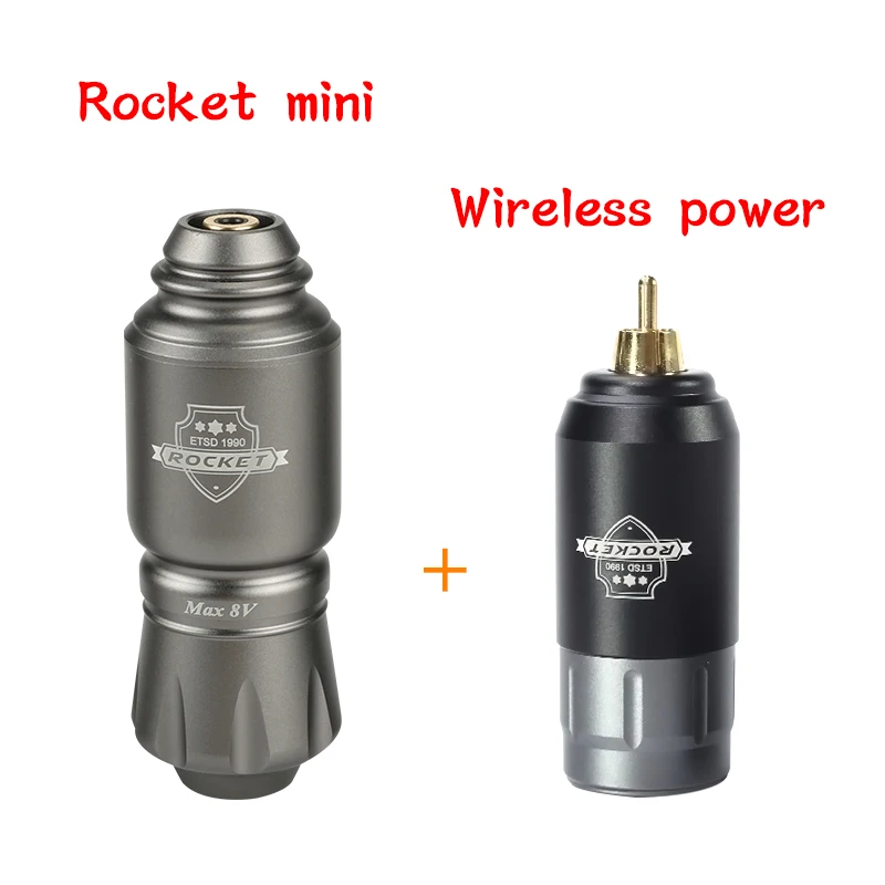 US $33.51 Tattoo Kit Rocket Mini Rotary RCA Battery Machine Pen With Powerful Tattoo Power Supply Mini Wireless Set Makeup Tools