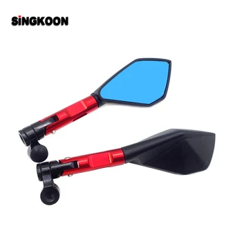 

8 10mm universal CNC motorcycle Rear View Rearview mirrors Blue Lens Side Mirror FOR s1000r yamaha fzs 600 fazer k1200r z800