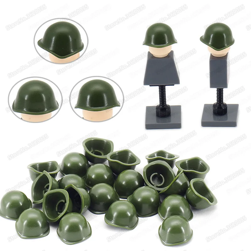 

Military Legoinglys Helmet WW2 Soviet Army Building Block Equipment Special Forces Figures Weapons Moc Child Christmas Gift Toys