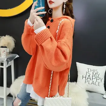 

Autumn Sweater Set Head Female Lazy Wind Wear 2020 New Korean Version Of Autumn And Winter Hooded Sweater Shirt Jacket